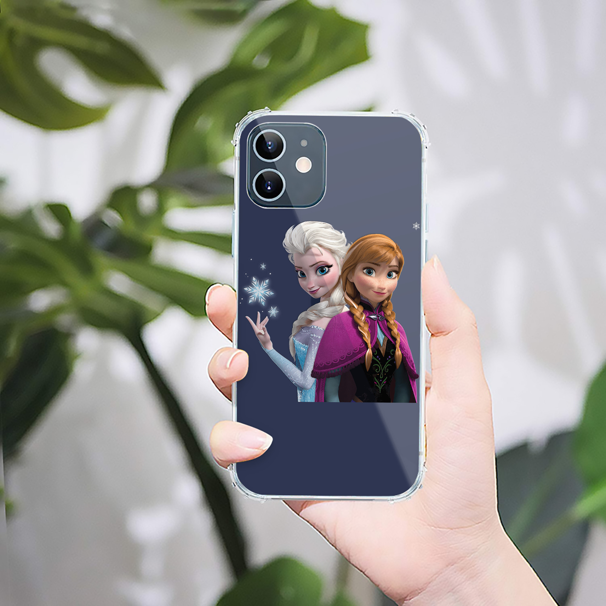 （画像用） アナと雪の女王 アンナ エルサ Frozen Anna Elsa 【iPhone 12シリーズ対応】透明スマホケース（クリアソフトケース）